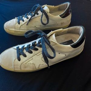 GOLDEN GOOSE brand design SUPER STAR distressed size 7 1/2 sneakers